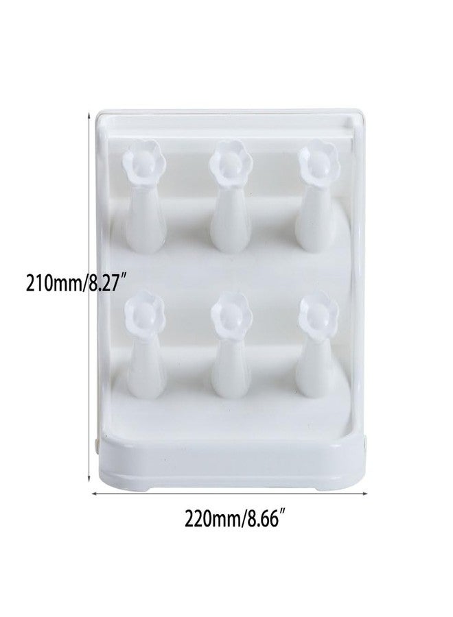 MINGFANITY Mug Rack, Kitchen Coffee Mug Tree Countertop Tea Cups Holder Standr, Hold six Cups, White - Image 2